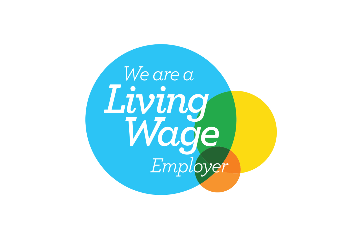 Logo of living wage employer.